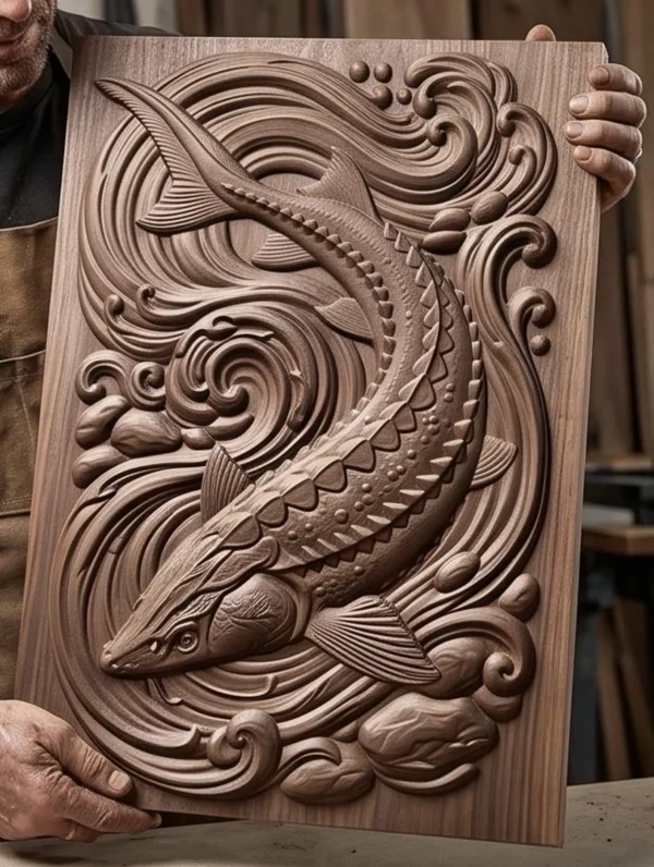 Sturgeon 3D Relief Sturgeon 3D Relief
