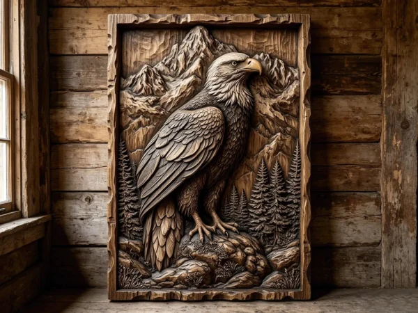 Bald Eagle on Rock Relief Bald Eagle on Rock Relief
