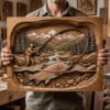 Fly Fishing Rainbow Trout 3D Relief