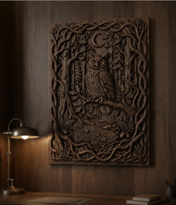 Owl at Night Relief Owl at Night Relief
