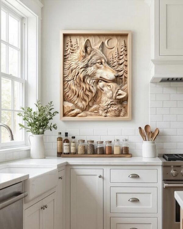 Wolf With Her Cub
