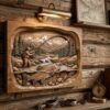 Fly Fishing Rainbow Trout 3D Relief
